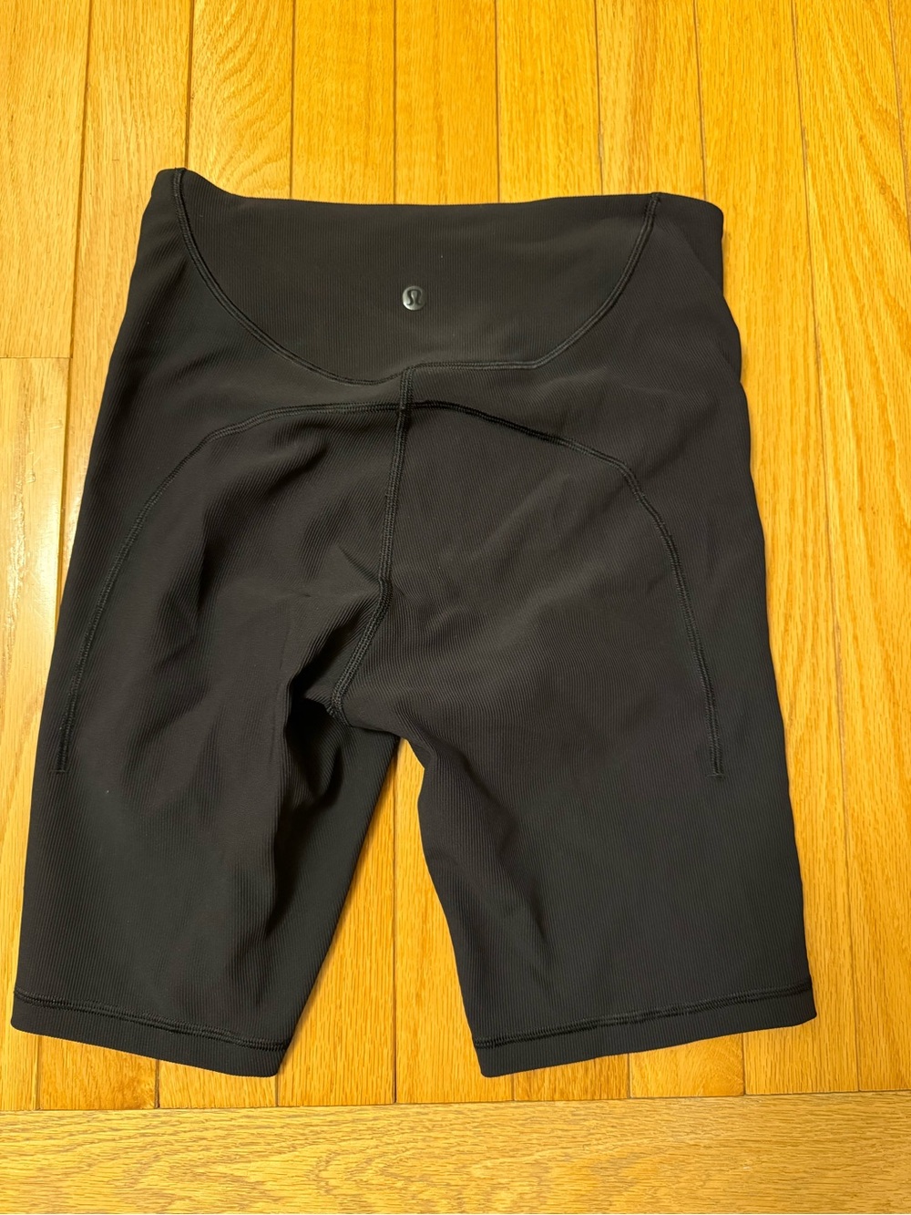 lululemon Black High-Waist ribbed Bike Shorts